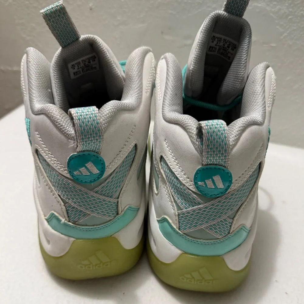 Adidas Crazy 8 Basketball Shoes Mens 10 White Teal Excellent Retro C75759